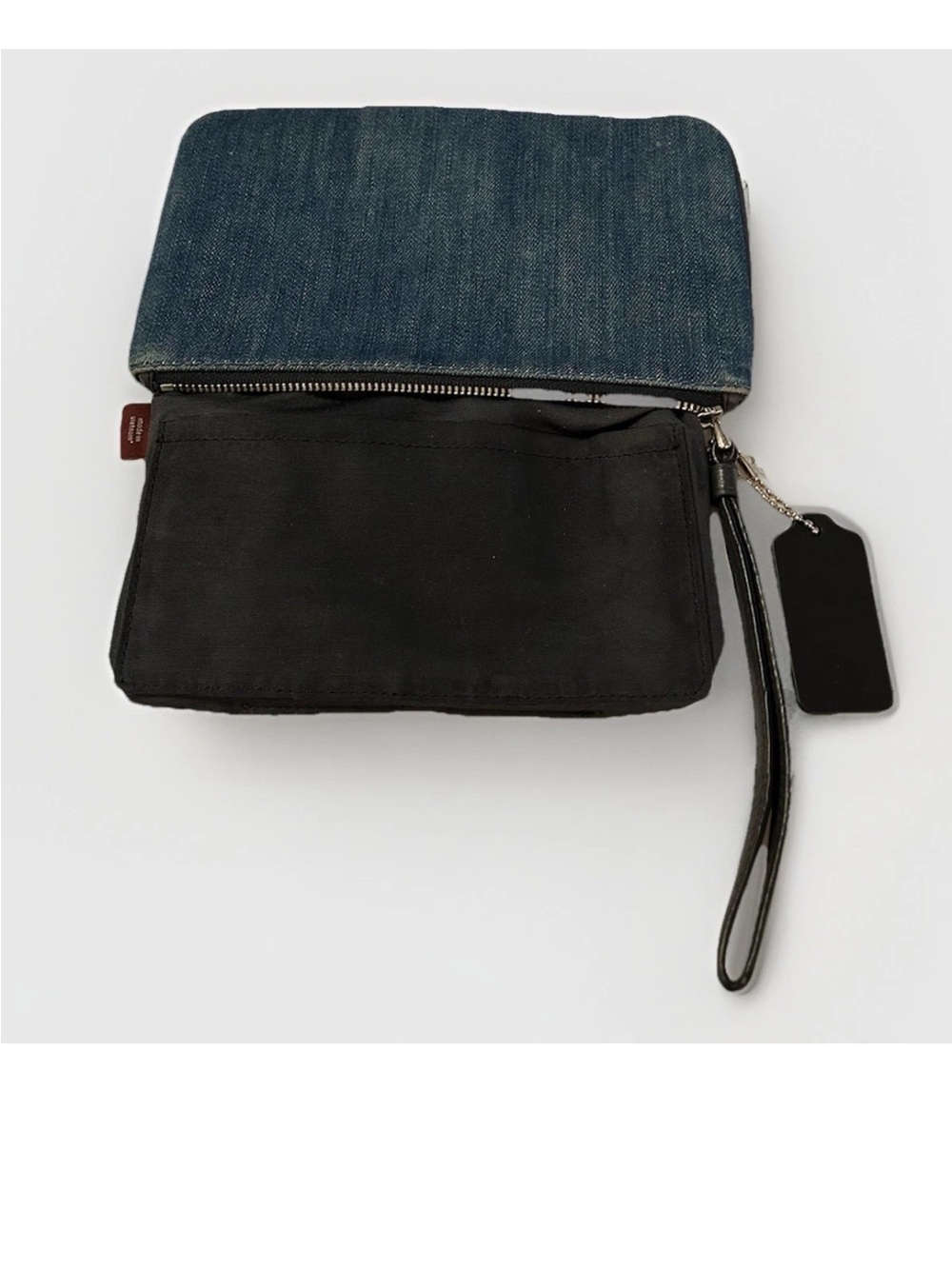 Coach Large Wristlet, Blue Denim, Hawaii Embroidered Patches, Ltd. Edition NWOT - Picture 4 of 4